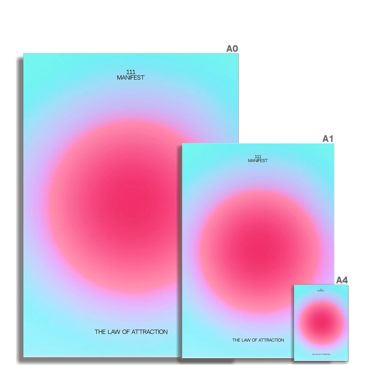 An angel number art print with a gradient aura. Add a touch of angel energy to your walls with a angel number auras. The perfect wall art posters to create a soft and dreamy aesthetic with your apartment or dorm decor. 111 Intuition: Trust Your Gut & Listen To Your Heart