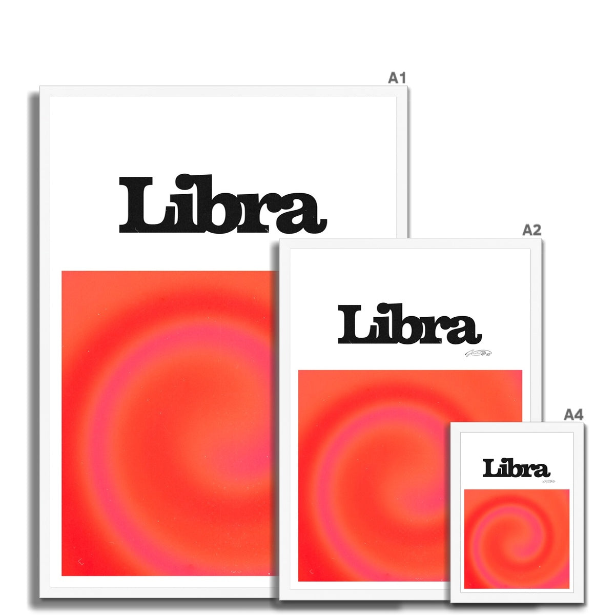 Our Libra Aura art print is the perfect wall art to show off your star sign. Find a zodiac gradient print or poster in our astrology collection.