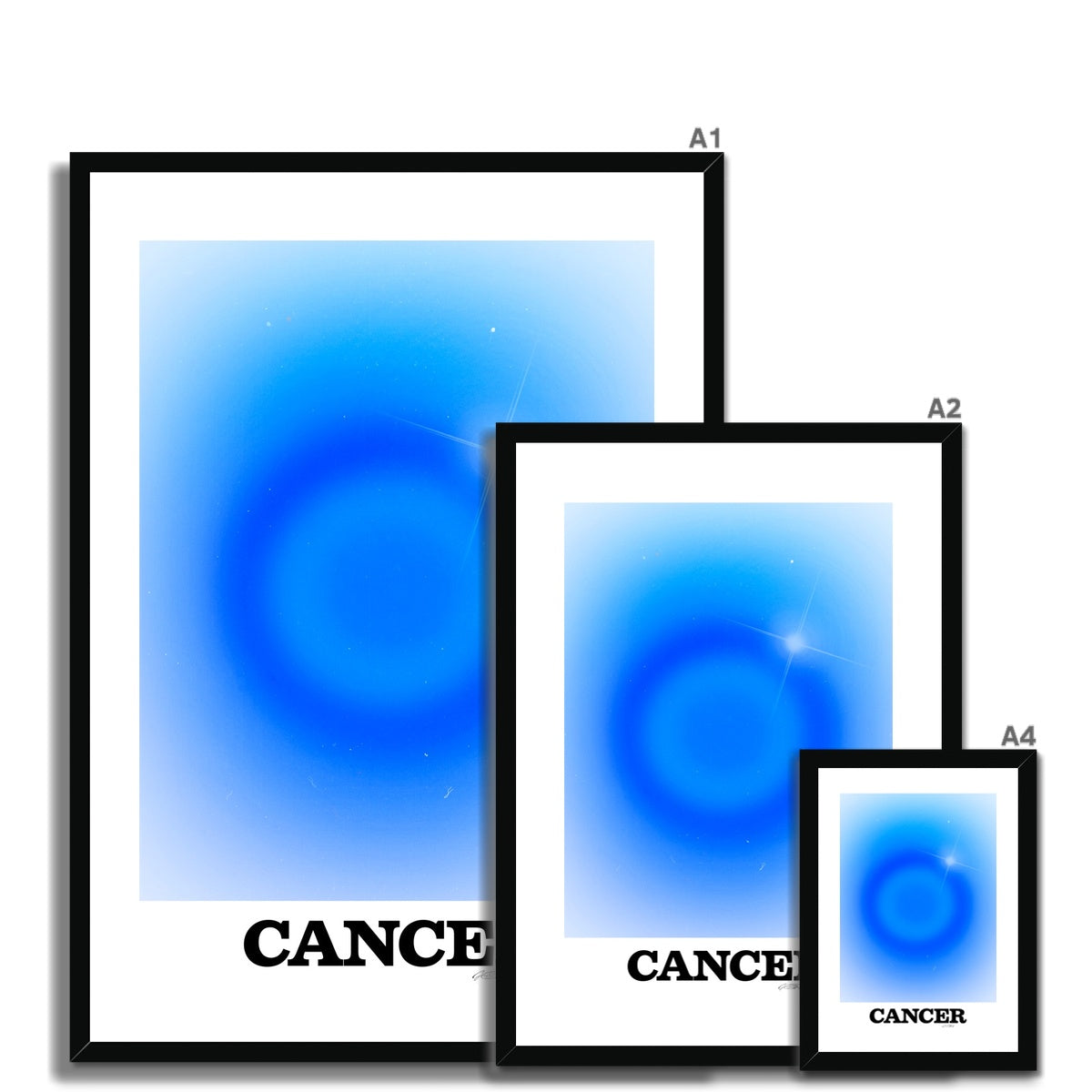 Our Cancer Aura art print is the perfect wall art to show off your star sign. Find a zodiac gradient print or poster in our astrology collection.