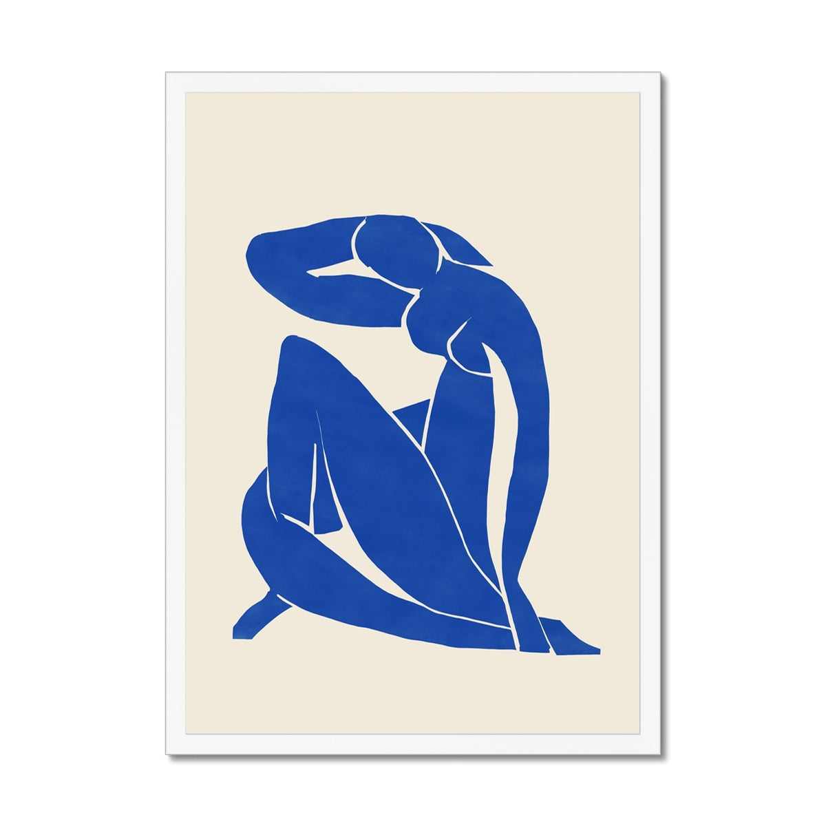 blue nude Framed Print