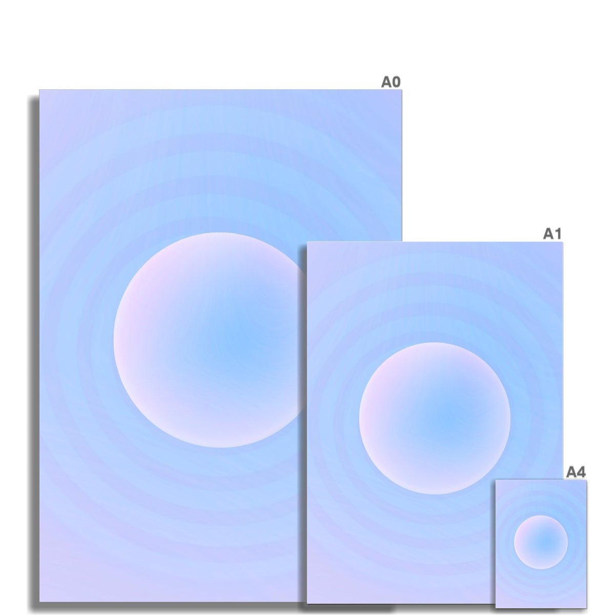 Sunset gradient aura wall art prints featuring warped pastel gradients. Colorful aura gradient posters perfect as aesthetic dorm and apartment decor.