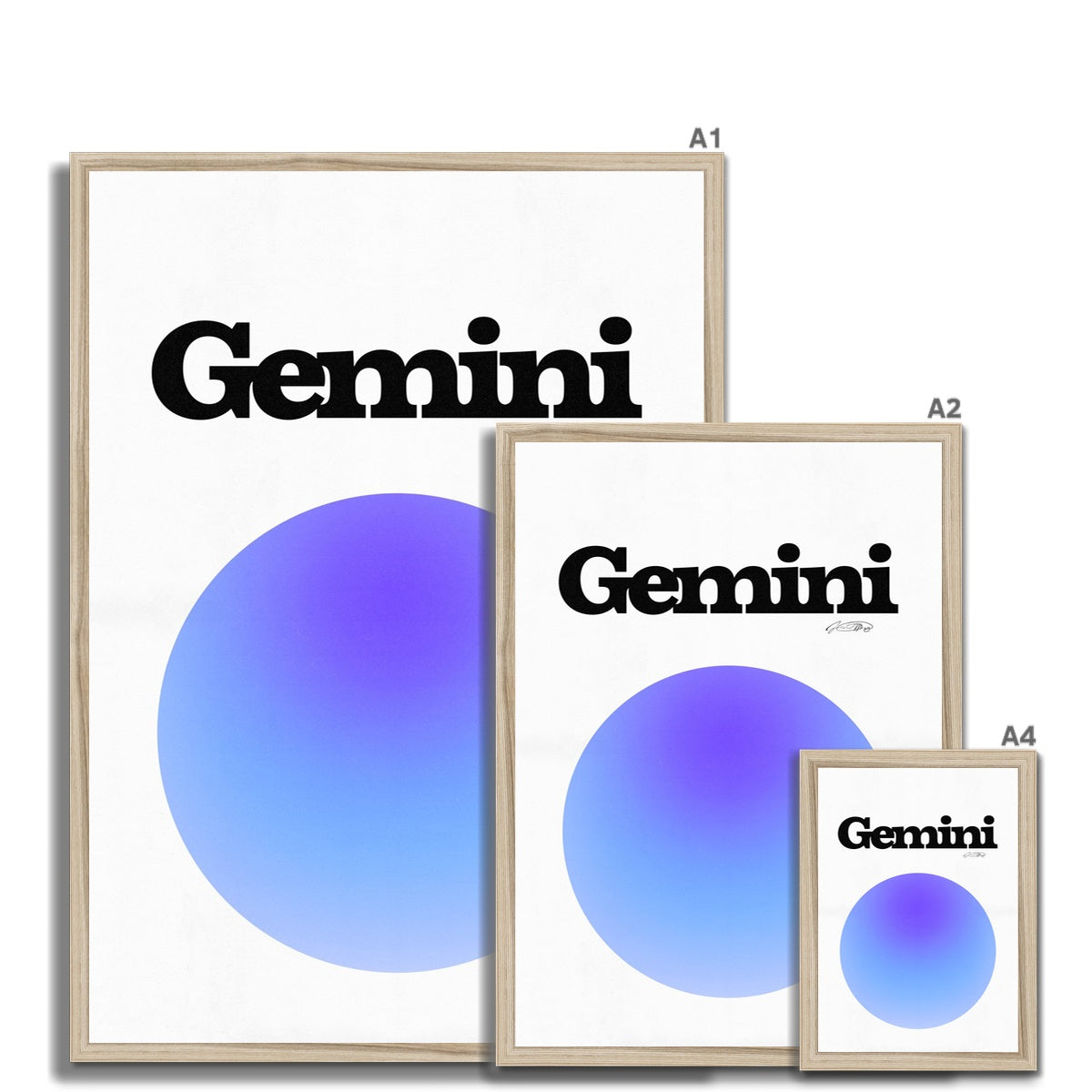 Our Gemini Aura art print is the perfect wall art to show off your star sign. Find a zodiac gradient print or poster in our astrology collection.