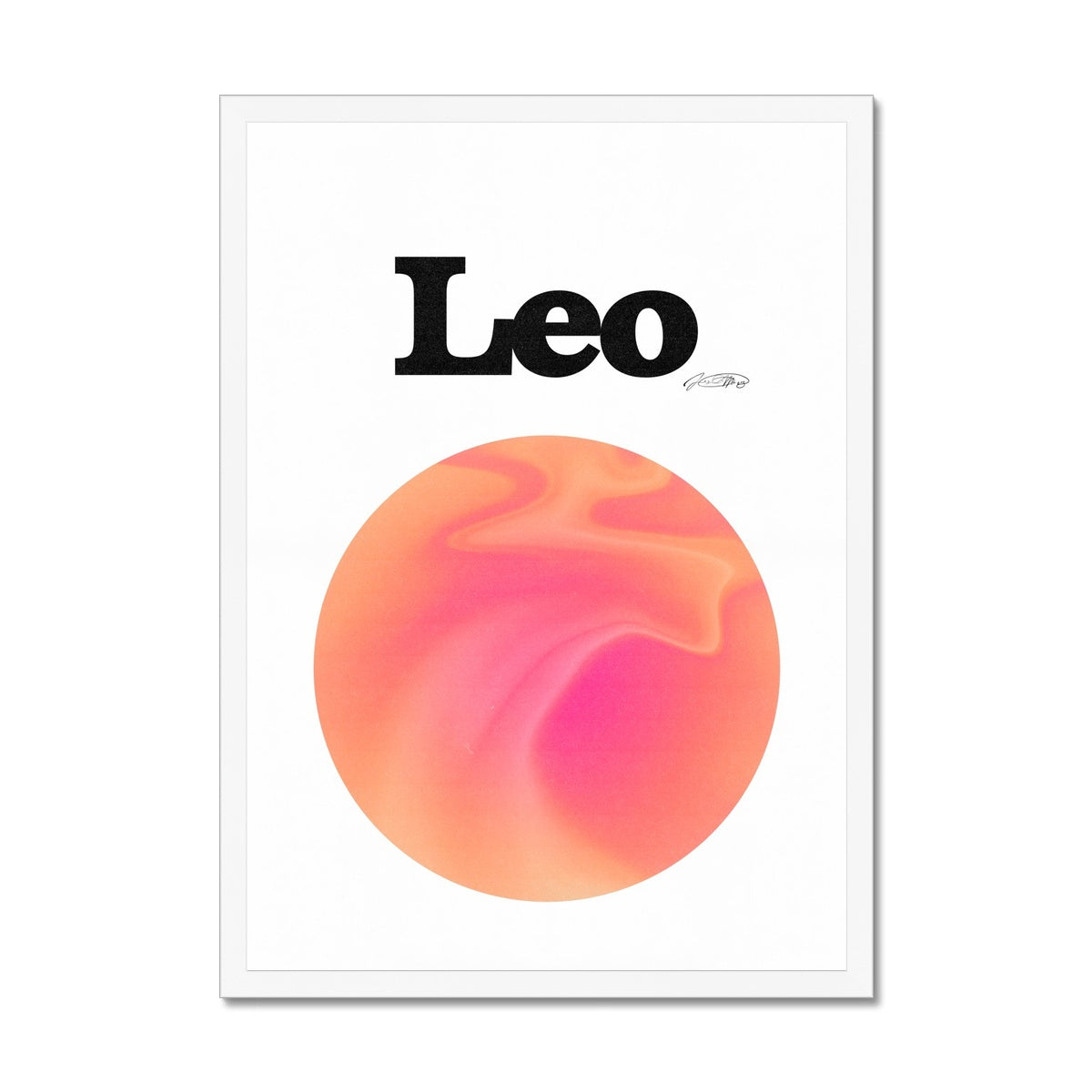 Leo Aura art print by Les Muses. Zodiac sign wall art. Aesthetic gradient star sign poster. Astrology artwork collection.