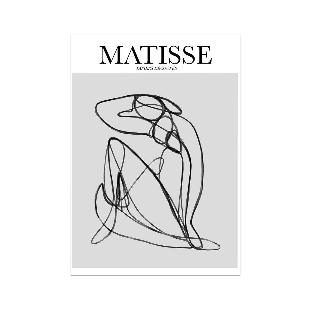 © les muses / Matisse wall art prints featuring nude figure line art or "Papiers Découpés" in a danish pastel style. Matisse exhibition posters with line art figures. Berggruen & Cie museum prints for your gallery wall. 