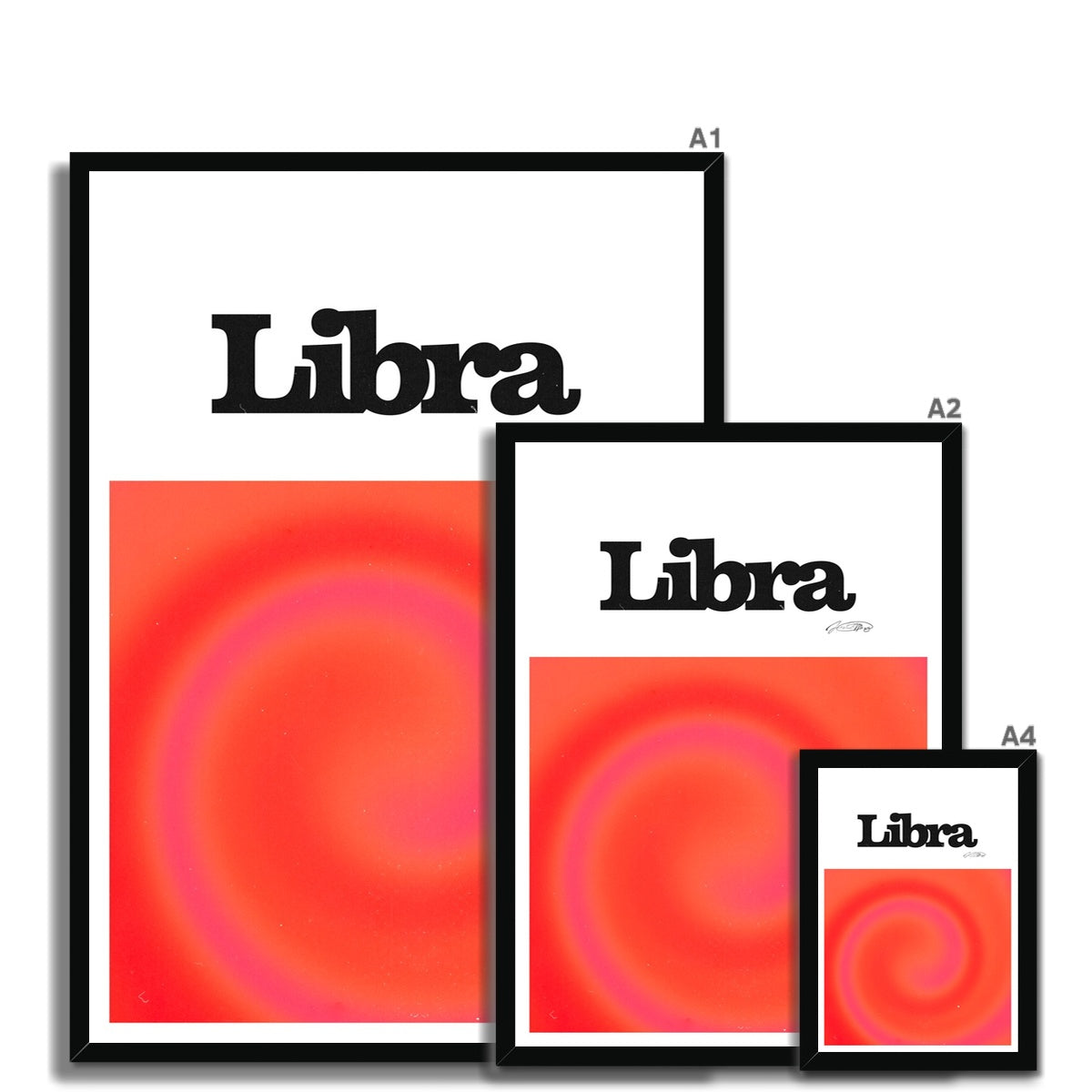 Our Libra Aura art print is the perfect wall art to show off your star sign. Find a zodiac gradient print or poster in our astrology collection.