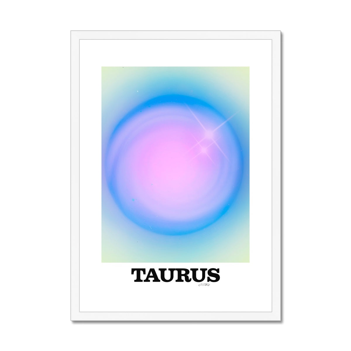 Our Taurus Aura art print is the perfect wall art to show off your star sign. Find a zodiac gradient print or poster in our astrology collection.