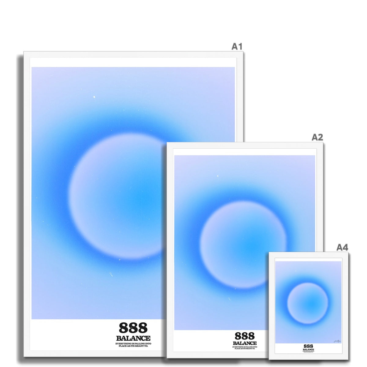 An angel number art print with a gradient aura. Add a touch of angel energy to your walls with a angel number auras. The perfect wall art posters to create a soft and dreamy aesthetic with your apartment or dorm decor. 888 Balance: Everything Is Falling Into Place As It’s Meant To Be.