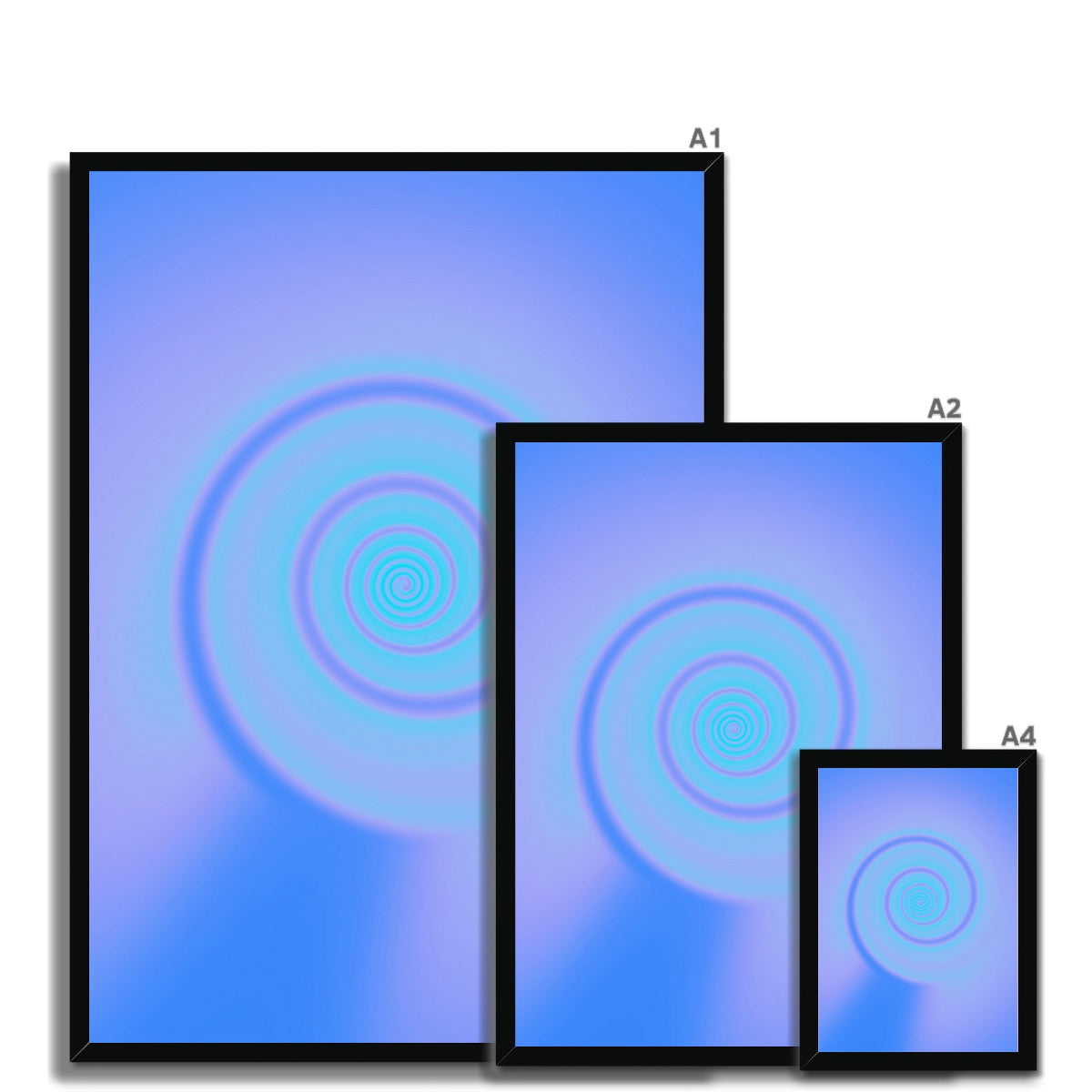 © les muses / Abstract aura wall art prints featuring warped gradients swirled to appear similar to a rabbit hole. Our colorful aura gradient posters are an aesthetic addition to any dorm or apartment decor.