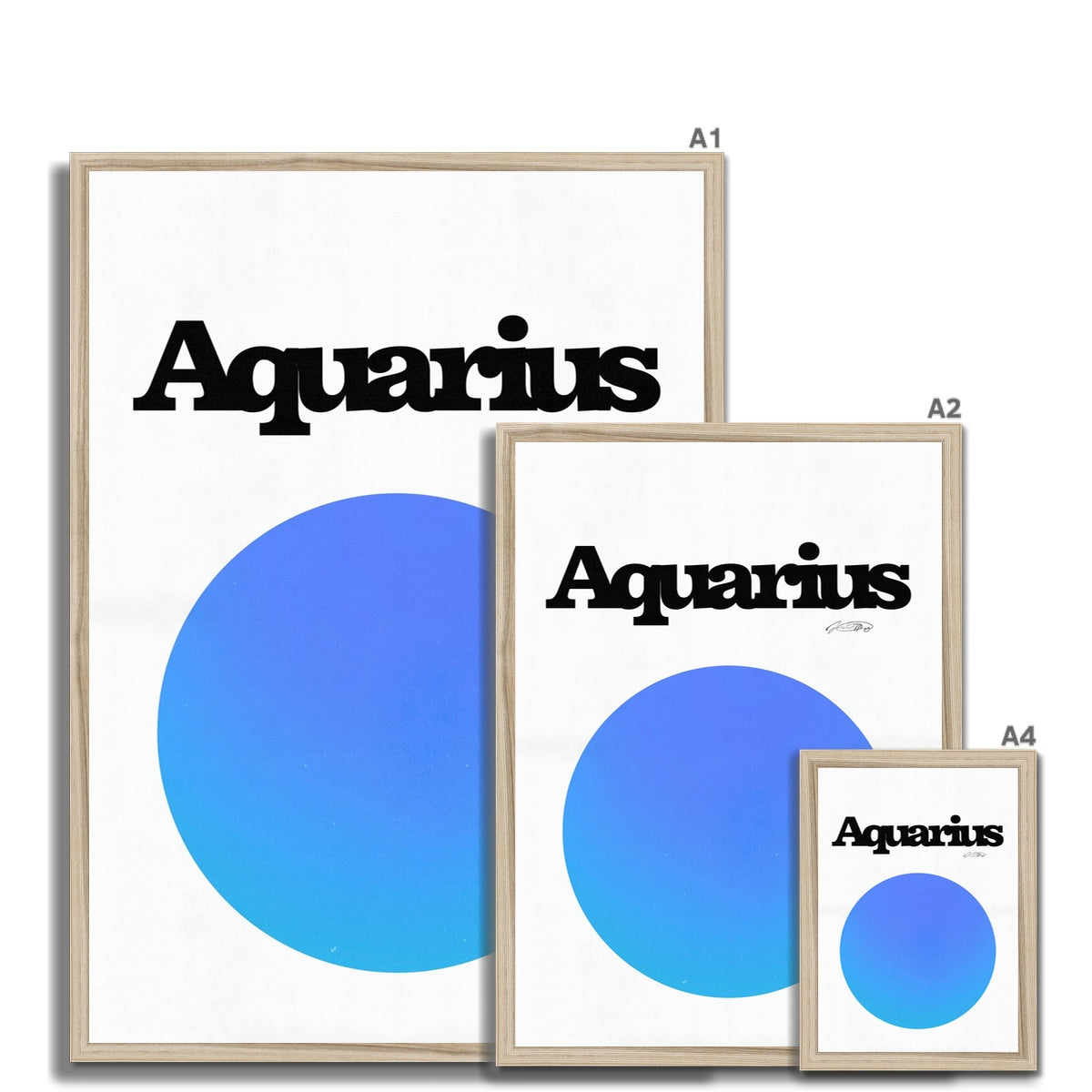 Our Aquarius Aura art print is the perfect wall art to show off your star sign. Find a zodiac gradient print or poster in our astrology collection.