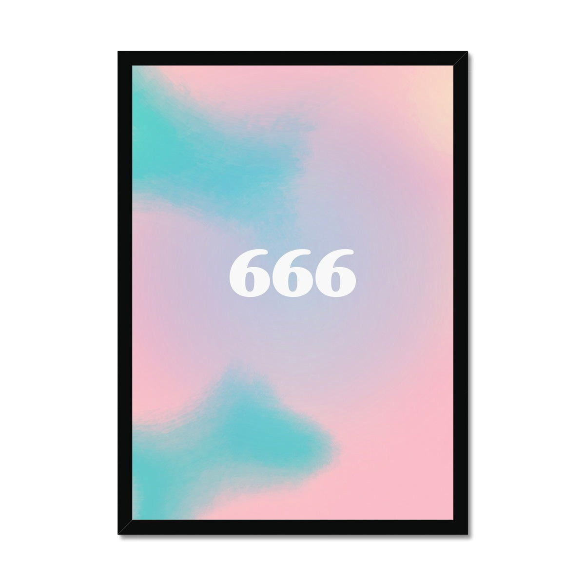 An angel number art print with a gradient aura. Add a touch of angel energy to your walls with a angel number auras. The perfect wall art posters to create a soft and dreamy aesthetic with your apartment or dorm decor. 666 Reflect: It Is Time To Wake Up To Your Higher Spiritual Truth.