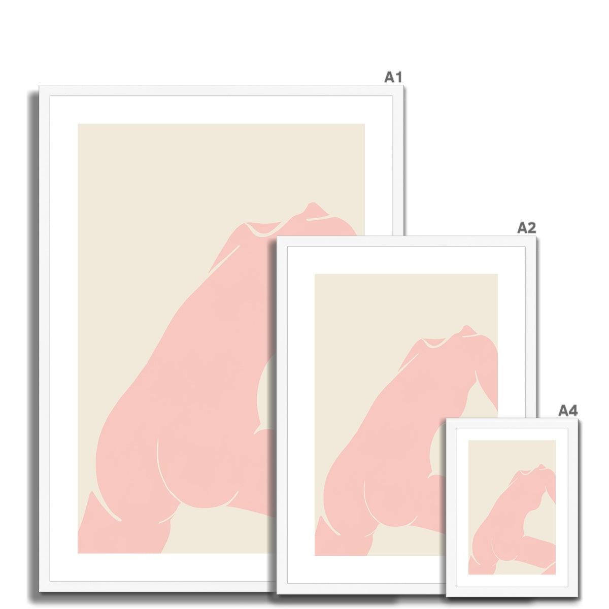 © les muses / Matisse wall art prints featuring nude figure cut outs or "Papiers Découpés" in a danish pastel style. Matisse exhibition posters with paper cut-outs. Berggruen & Cie museum prints for your gallery wall.