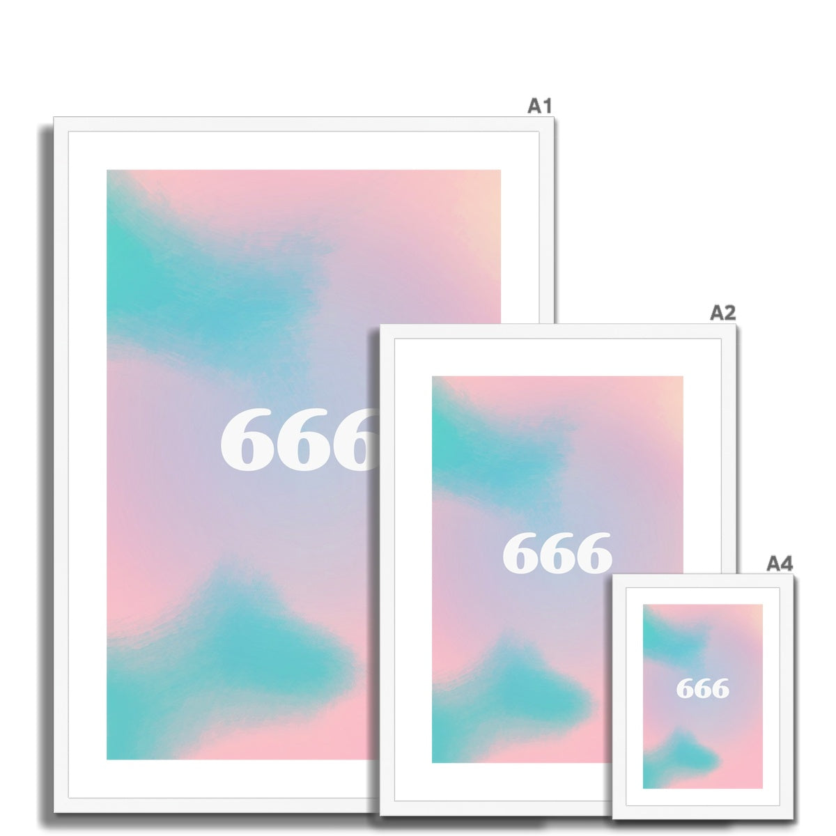 An angel number art print with a gradient aura. Add a touch of angel energy to your walls with a angel number auras. The perfect wall art posters to create a soft and dreamy aesthetic with your apartment or dorm decor. 666 Reflect: It Is Time To Wake Up To Your Higher Spiritual Truth.