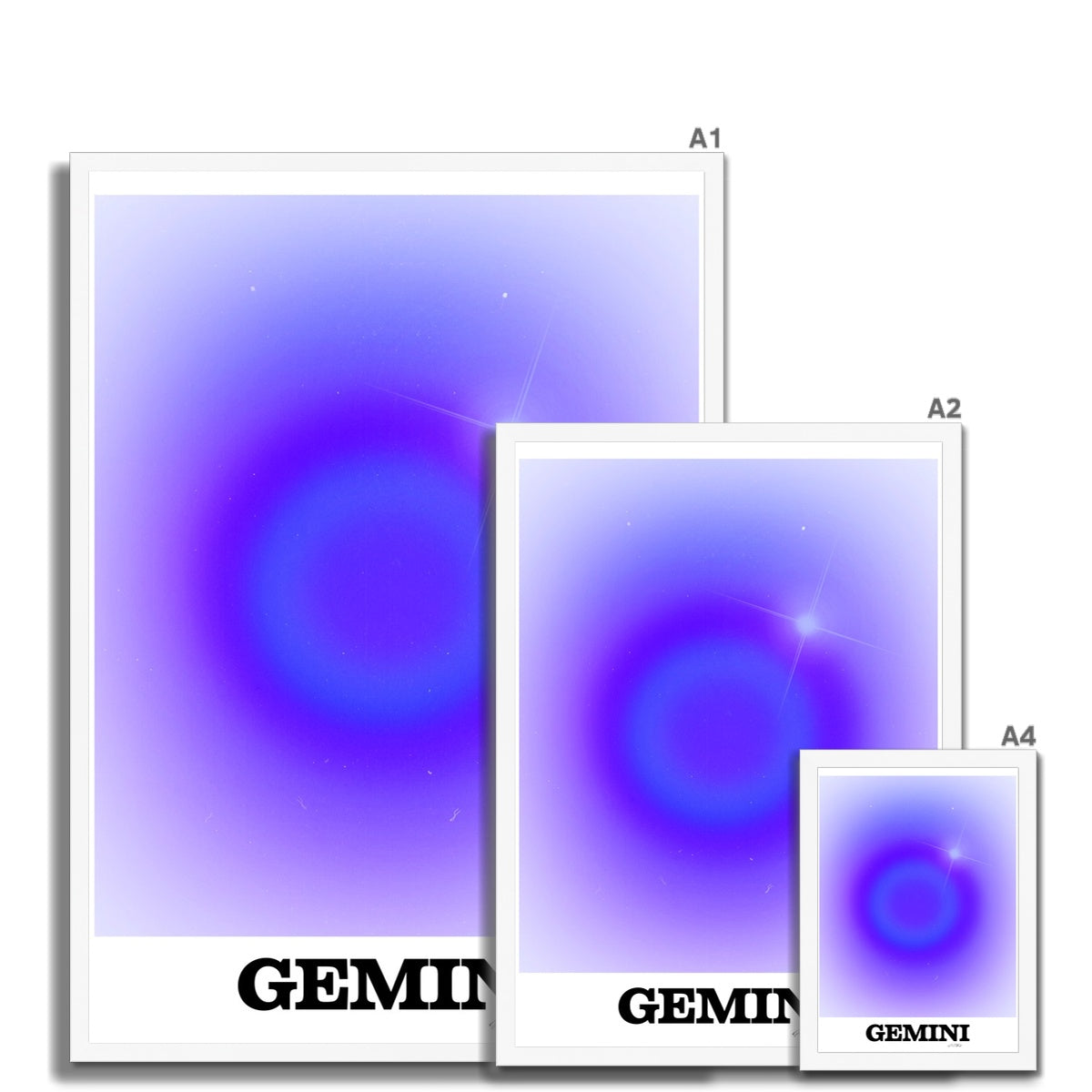 Our Gemini Aura art print is the perfect wall art to show off your star sign. Find a zodiac gradient print or poster in our astrology collection.