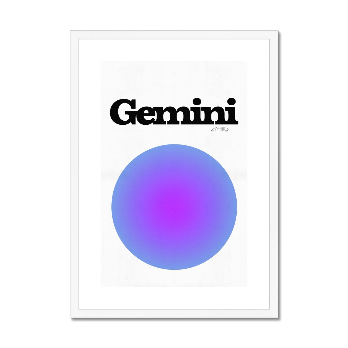 Our Gemini Aura art print is the perfect wall art to show off your star sign. Find a zodiac gradient print or poster in our astrology collection.