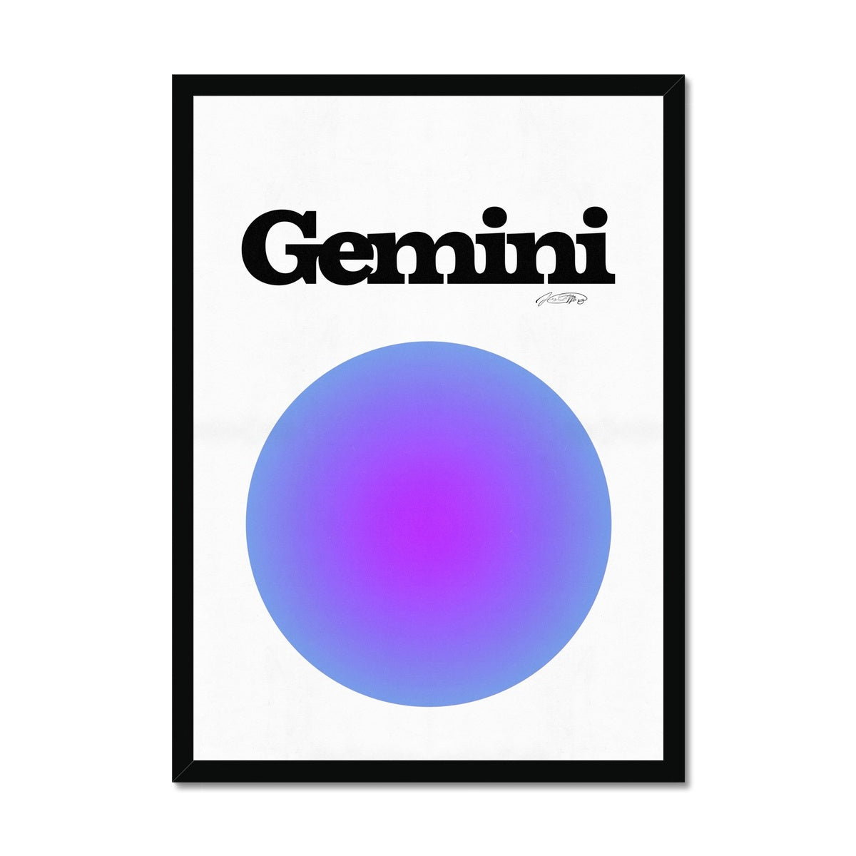 Our Gemini Aura art print is the perfect wall art to show off your star sign. Find a zodiac gradient print or poster in our astrology collection.