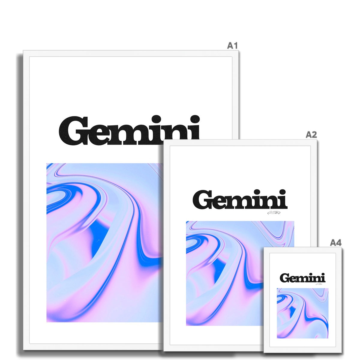 Our Gemini Aura art print is the perfect wall art to show off your star sign. Find a zodiac gradient print or poster in our astrology collection.