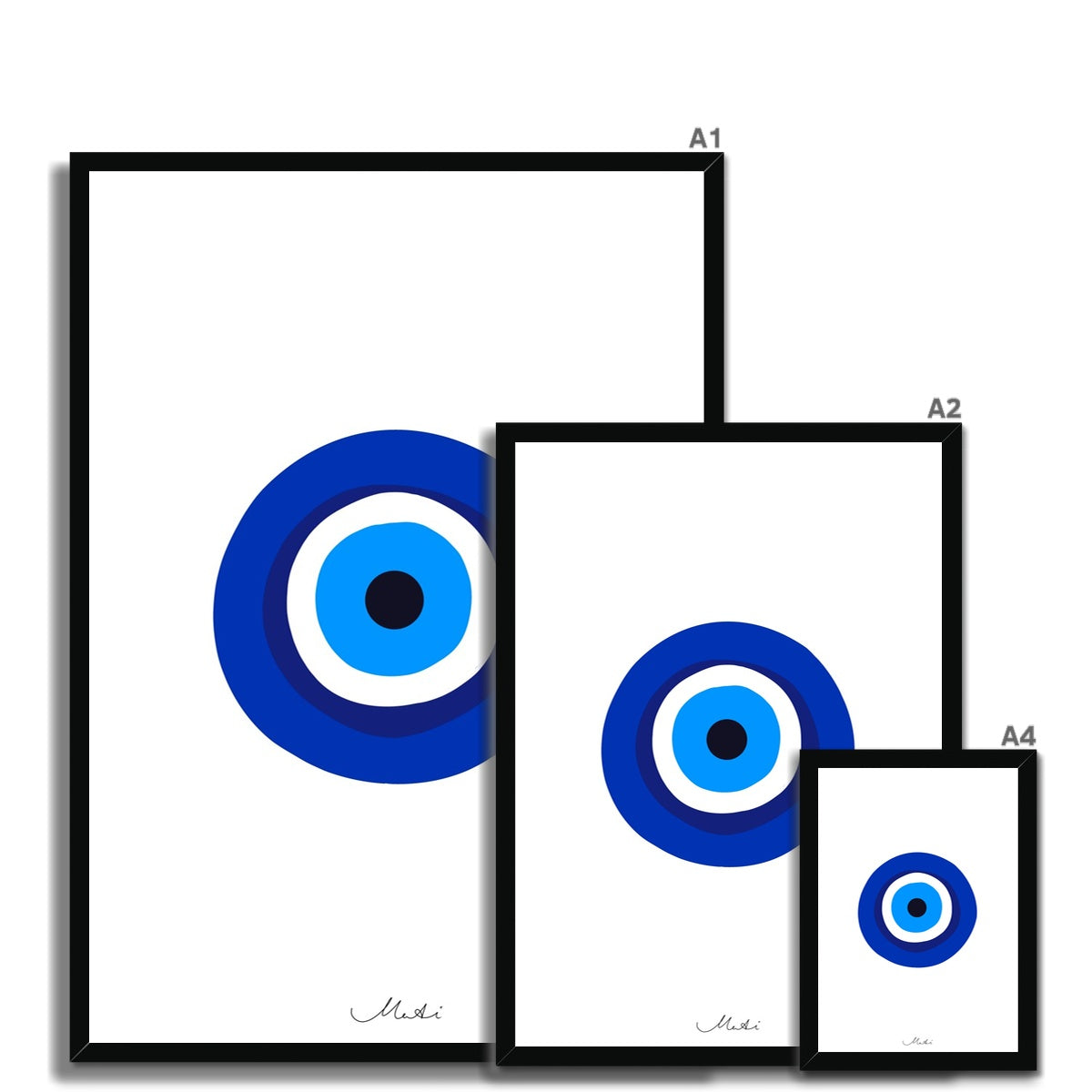 © les muses / Evil eye wall art prints inspired from the Greek islands of Santorini and Mykonos.
Colorful summer posters that make cute dorm and apartment decor.