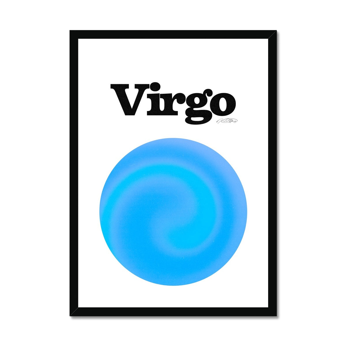 Virgo Aura art print by Les Muses. Zodiac sign wall art. Astrology artwork collection.