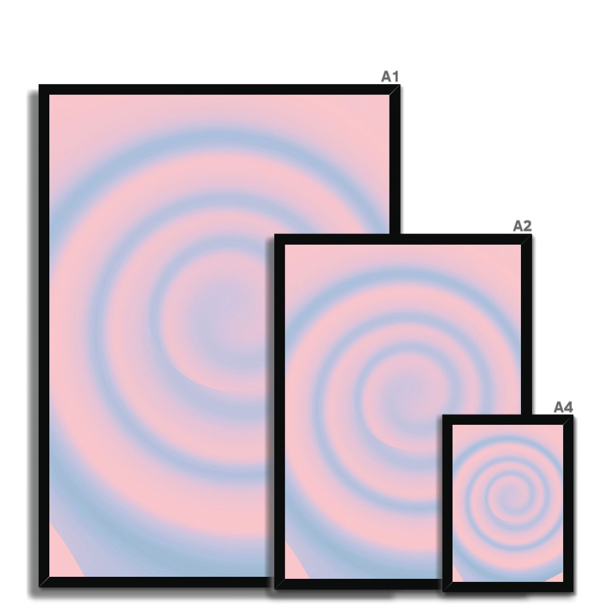 Sunset gradient aura wall art prints featuring warped pastel gradients. Colorful aura gradient posters perfect as aesthetic dorm and apartment decor.