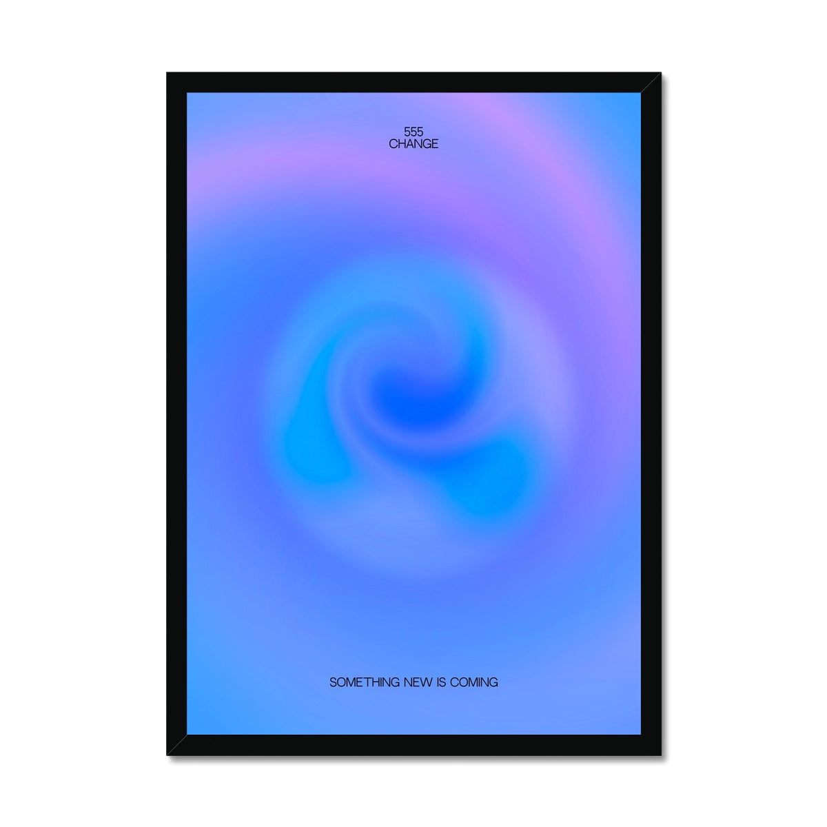 An angel number art print with a gradient aura. Add a touch of angel energy to your walls with a angel number auras. The perfect wall art posters to create a soft and dreamy aesthetic with your apartment or dorm decor. 555 Change: Something New Is Coming.