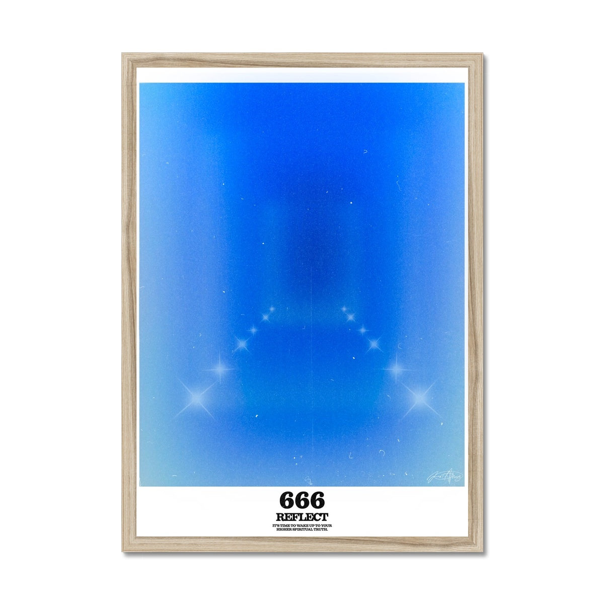 An angel number art print with a gradient aura. Add a touch of angel energy to your walls with a angel number auras. The perfect wall art posters to create a soft and dreamy aesthetic with your apartment or dorm decor. 666 Reflect: It Is Time To Wake Up To Your Higher Spiritual Truth.