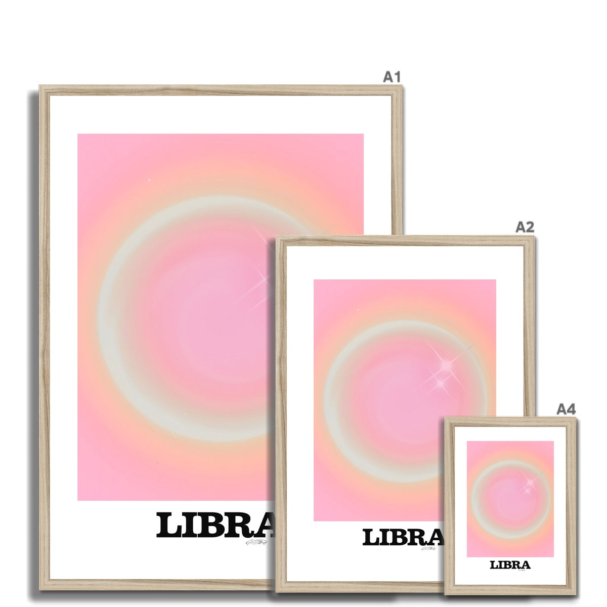 Our Libra Aura art print is the perfect wall art to show off your star sign. Find a zodiac gradient print or poster in our astrology collection.