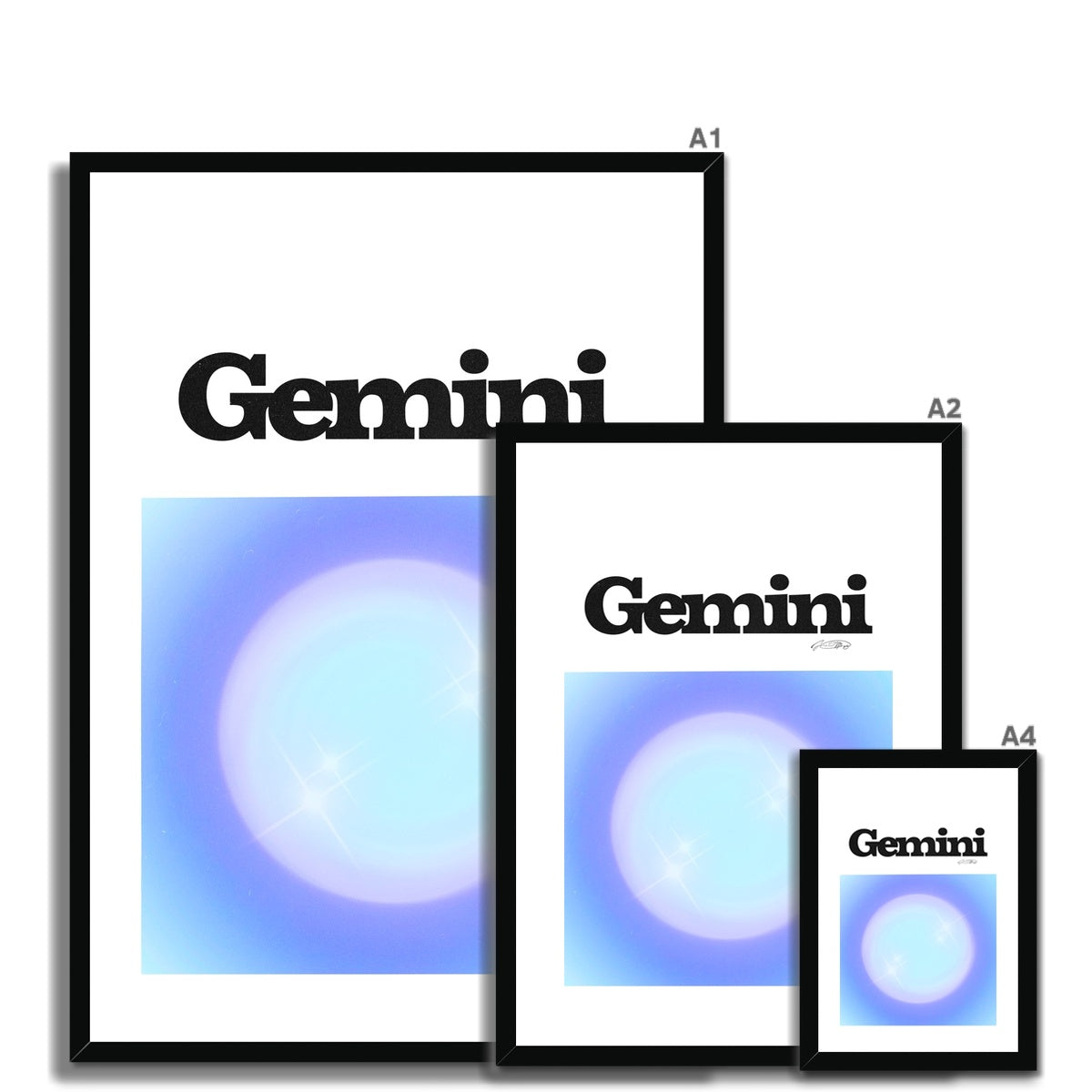 Our Gemini Aura art print is the perfect wall art to show off your star sign. Find a zodiac gradient print or poster in our astrology collection.