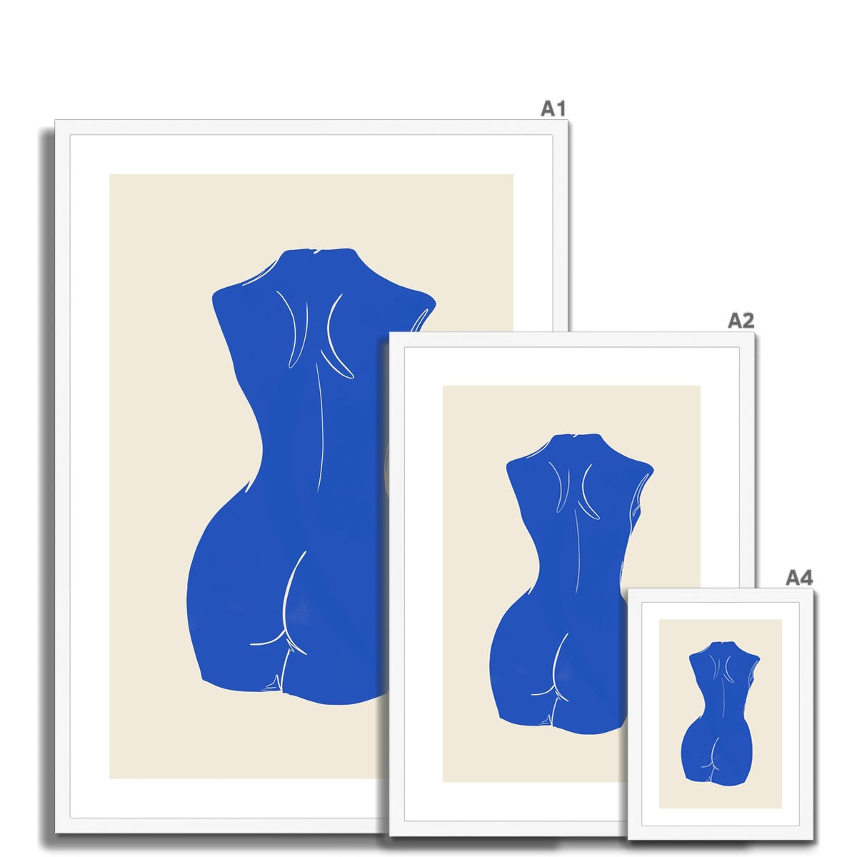 © les muses / Matisse wall art prints featuring nude figure cut outs or "Papiers Découpés" in a danish pastel style. Matisse exhibition posters with paper cut-outs. Berggruen & Cie museum prints for your gallery wall.