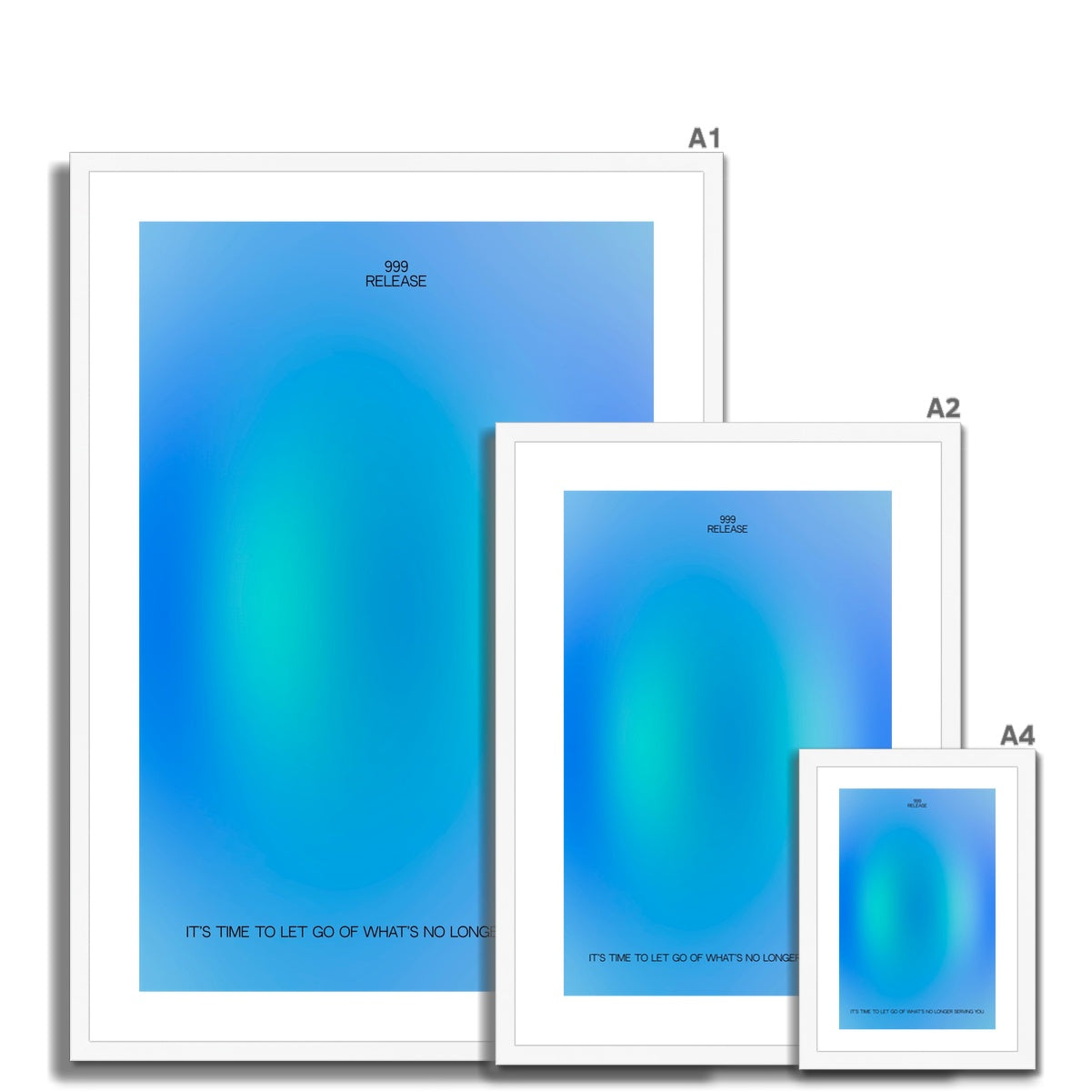 An angel number art print with a gradient aura. Add a touch of angel energy to your walls with a angel number auras. The perfect wall art posters to create a soft and dreamy aesthetic with your apartment or dorm decor. 999 Release: It’s Time To Let Go Of What’s No Longer Serving You.