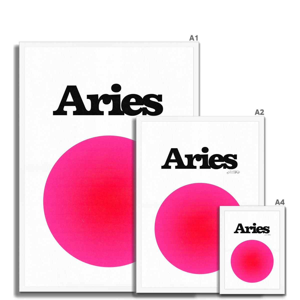 Our Aries Aura art print is the perfect wall art to show off your star sign. Find a zodiac gradient print or poster in our astrology collection.