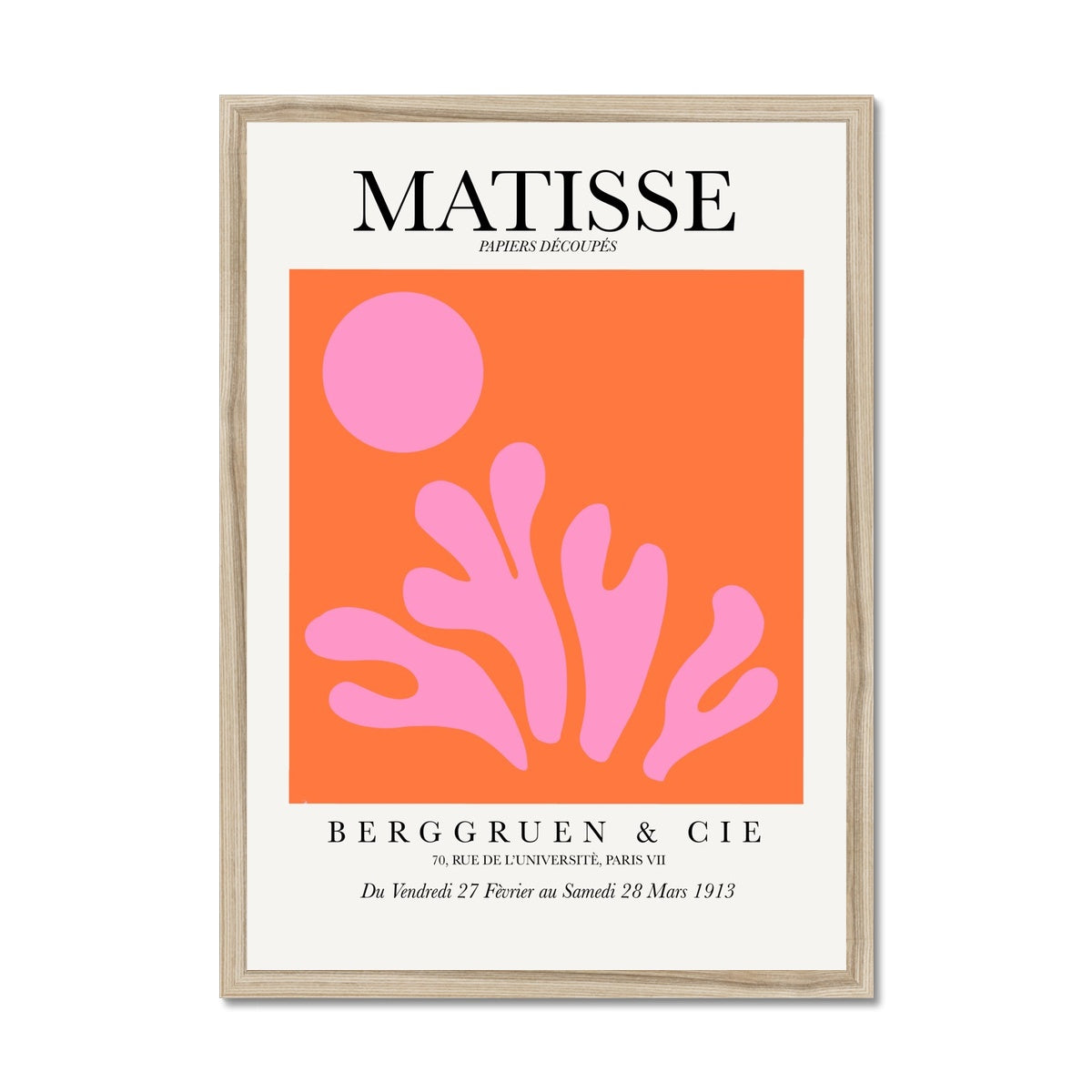 © les muses / Matisse wall art prints featuring flora cut outs or "Papiers Découpés" in a danish pastel style. Matisse exhibition posters with paper cut-outs. Berggruen & Cie museum prints for your gallery wall.