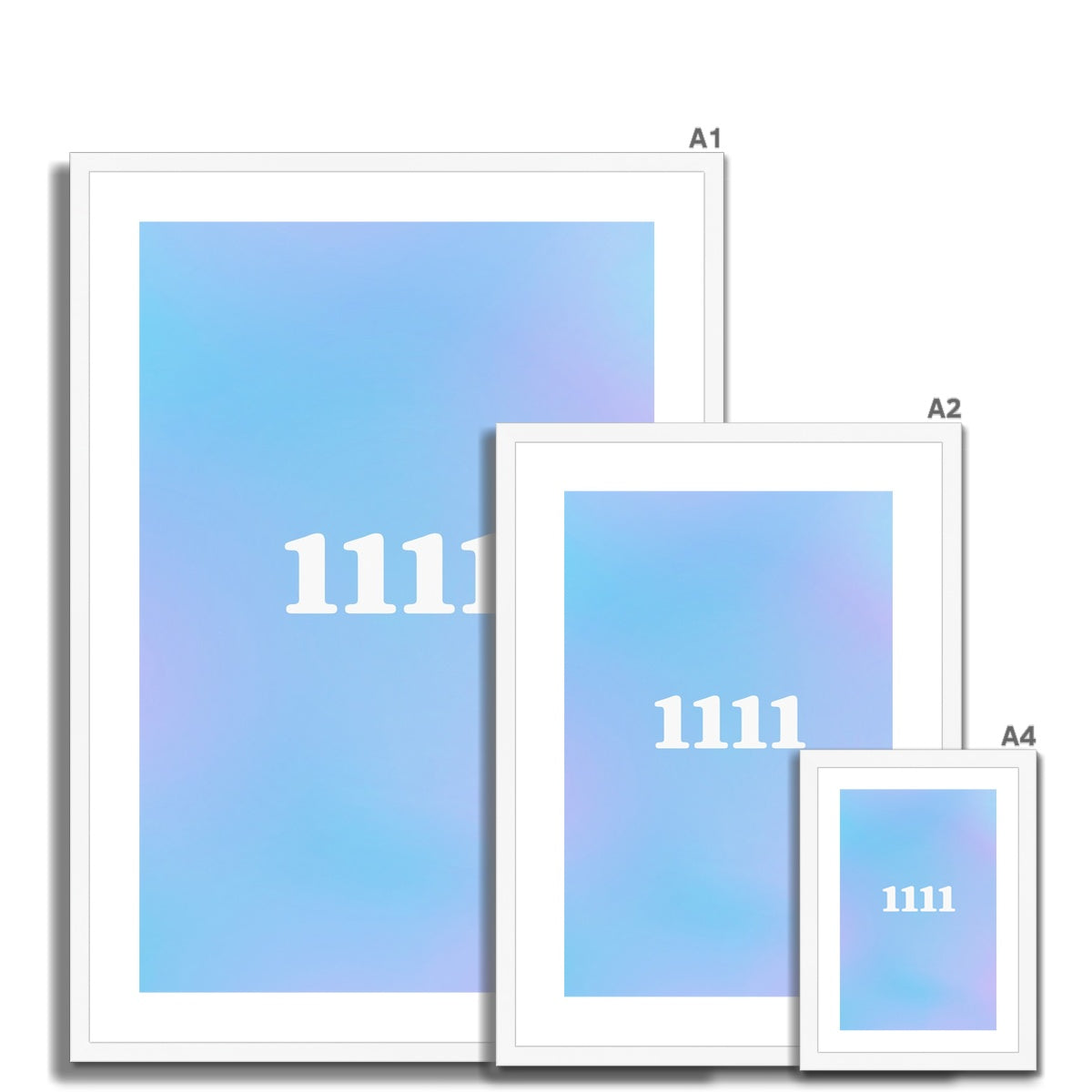 An angel number art print with a gradient aura. Add a touch of angel energy to your walls with a angel number auras. The perfect wall art posters to create a soft and dreamy aesthetic with your apartment or dorm decor. 1111 Magic Hour: Make A Wish.