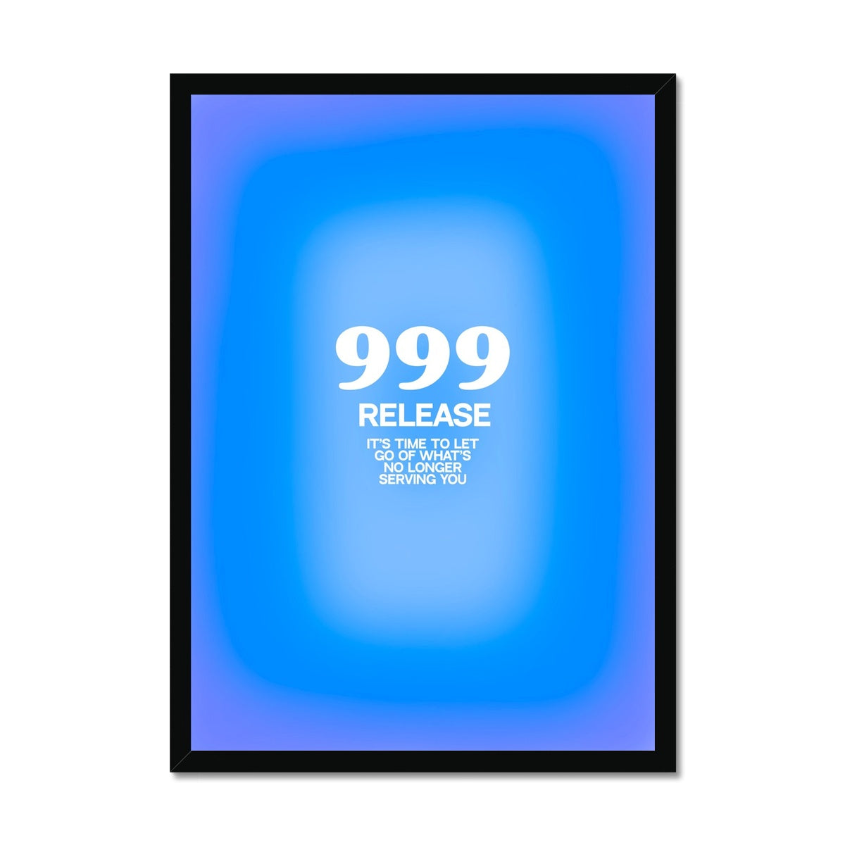 An angel number art print with a gradient aura. Add a touch of angel energy to your walls with a angel number auras. The perfect wall art posters to create a soft and dreamy aesthetic with your apartment or dorm decor. 999 Release: It’s Time To Let Go Of What’s No Longer Serving You.