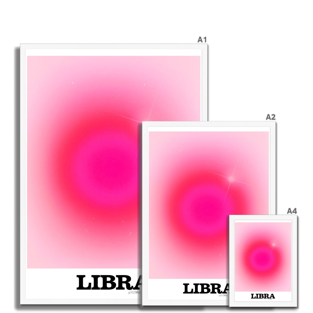 Our Libra Aura art print is the perfect wall art to show off your star sign. Find a zodiac gradient print or poster in our astrology collection.