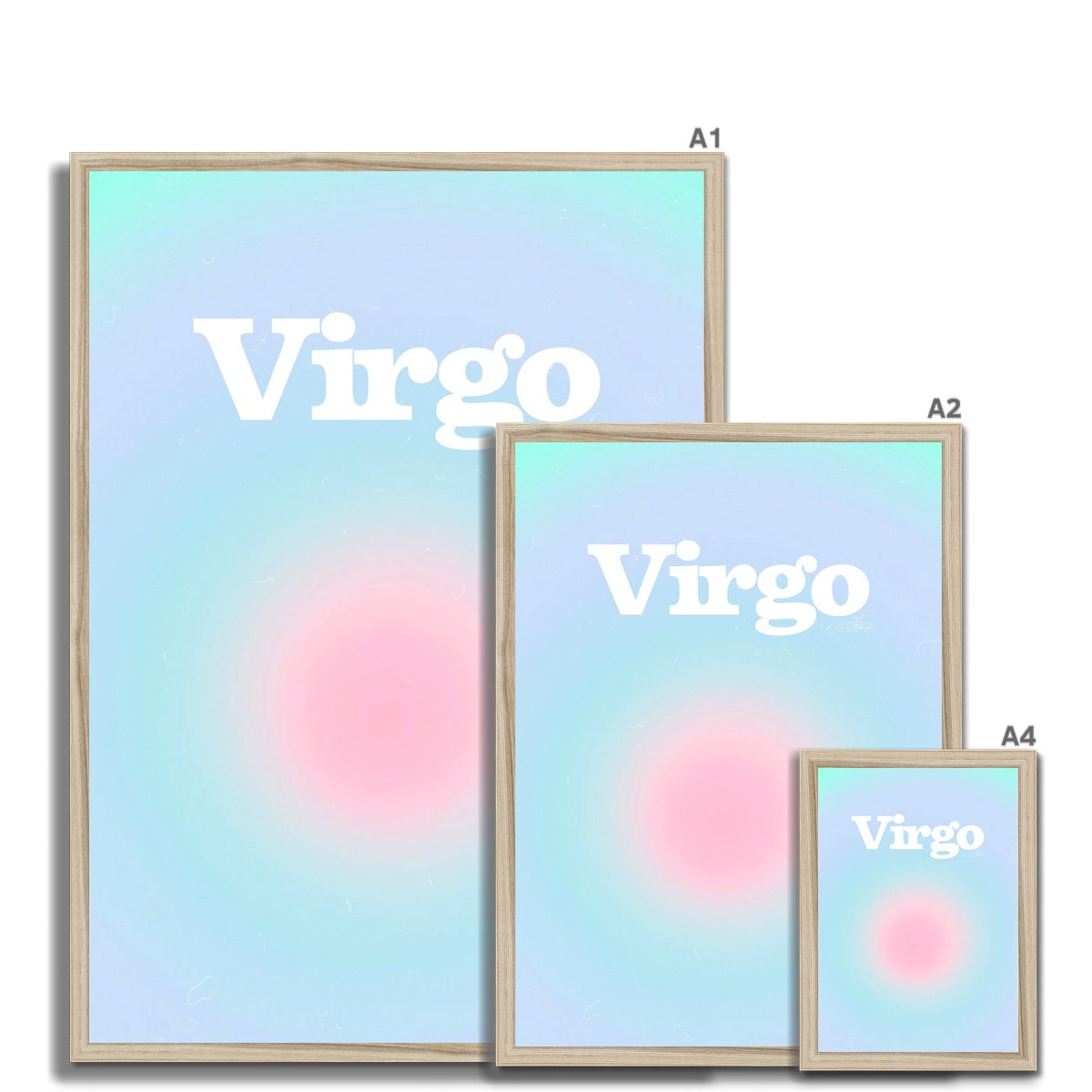 Virgo Aura art print by Les Muses. Zodiac sign wall art. Astrology artwork collection.