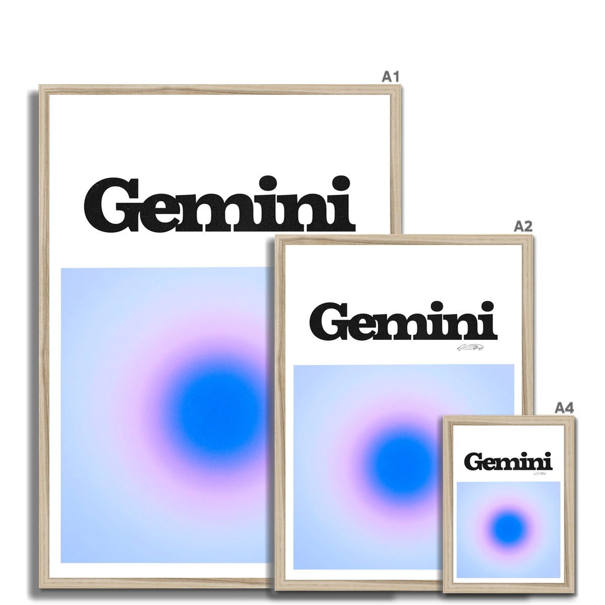 Our Gemini Aura art print is the perfect wall art to show off your star sign. Find a zodiac gradient print or poster in our astrology collection.