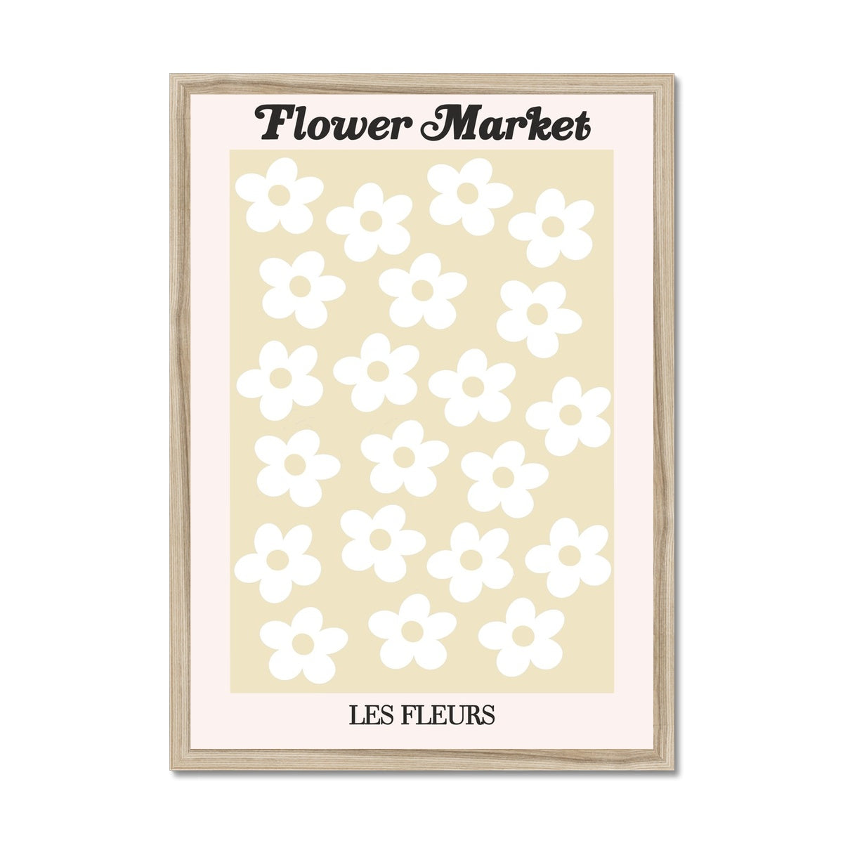 © les muses / Our Flower Market / Les Fleurs collection features wall art with a vibrant daisy design under original hand drawn typography. Danish pastel posters full of daisies to brighten up any gallery wall.
