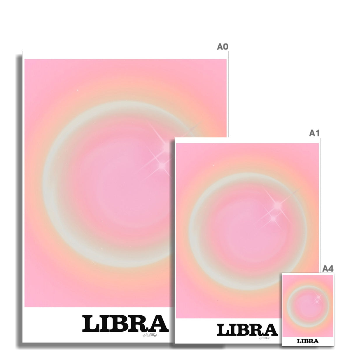 Our Libra Aura art print is the perfect wall art to show off your star sign. Find a zodiac gradient print or poster in our astrology collection.