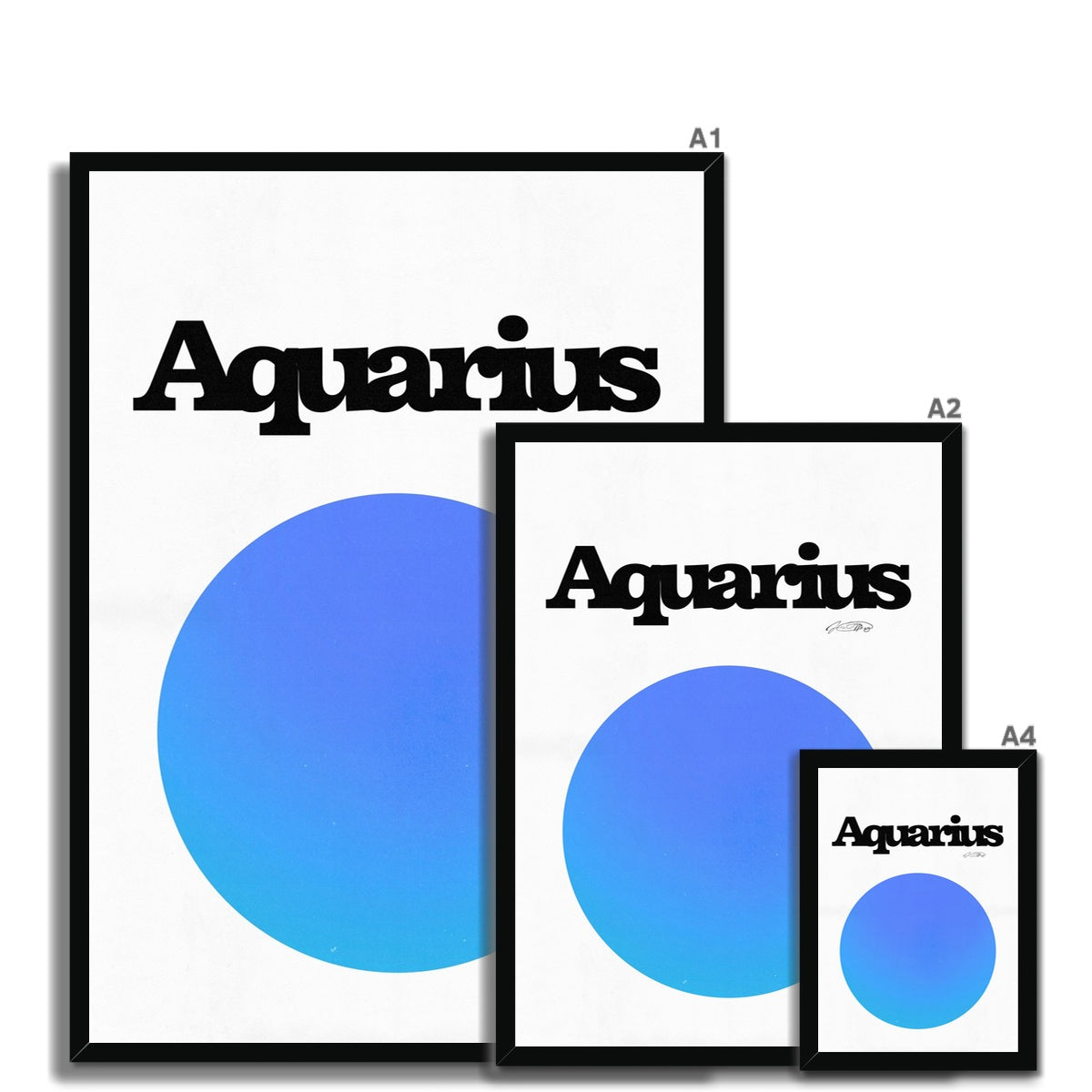 Our Aquarius Aura art print is the perfect wall art to show off your star sign. Find a zodiac gradient print or poster in our astrology collection.