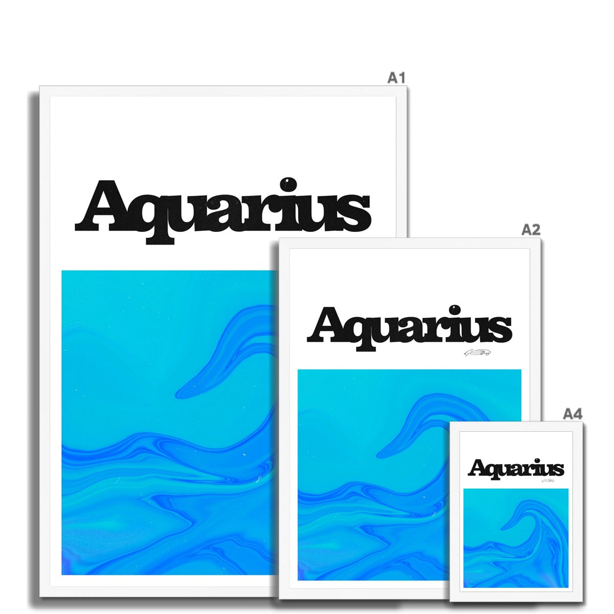 Our Aquarius Aura art print is the perfect wall art to show off your star sign. Find a zodiac gradient print or poster in our astrology collection.