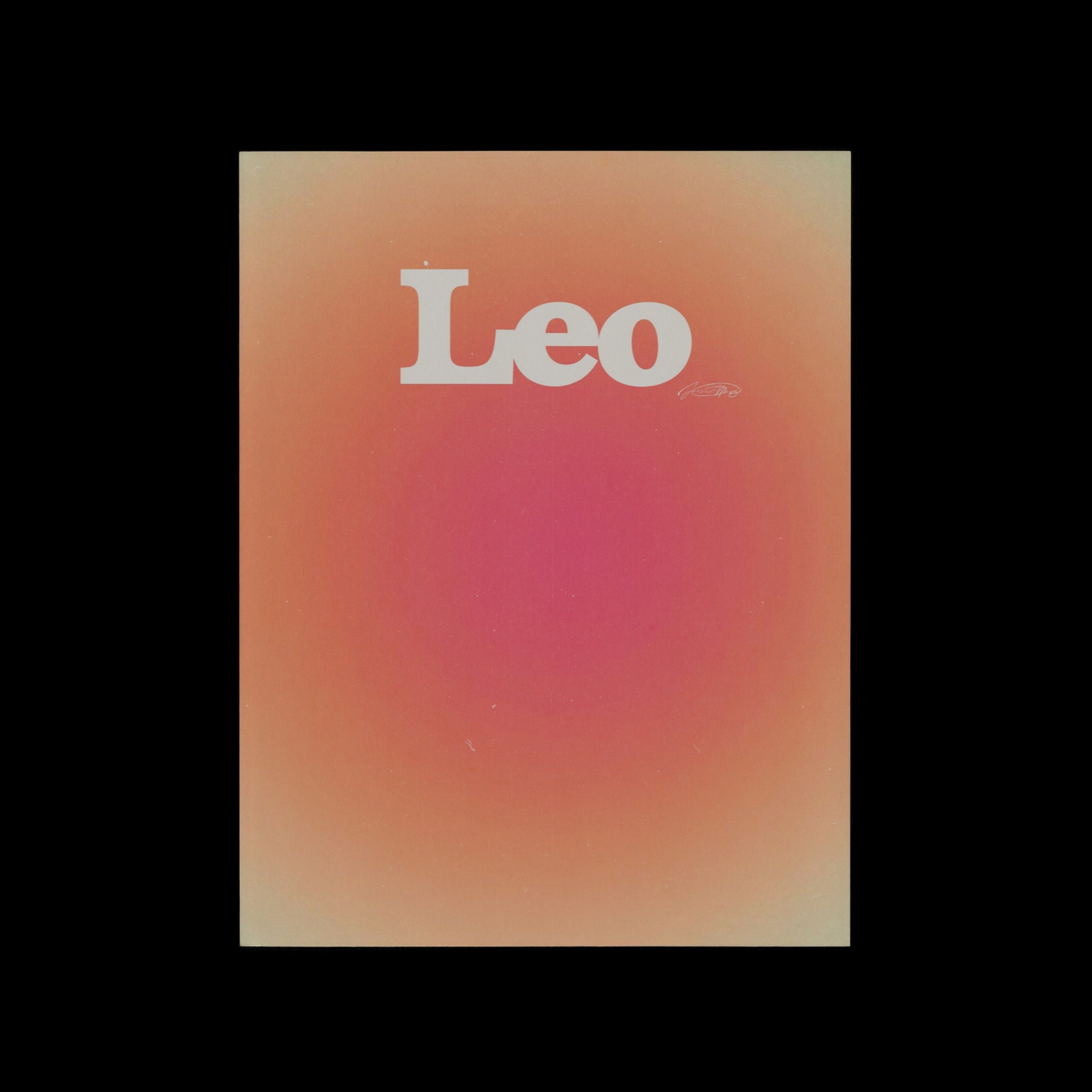 Leo Aura art print by Les Muses. Zodiac sign wall art. Aesthetic gradient star sign poster. Astrology artwork collection.